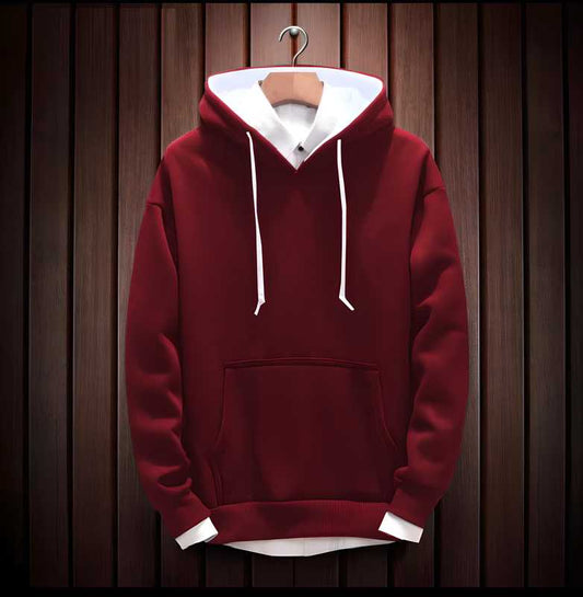 Tom Scott Cotton Fleece Solid Full Sleeves Hoodies