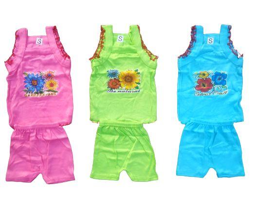 Girls Printed Top Bottom Sets (Pack of 6)