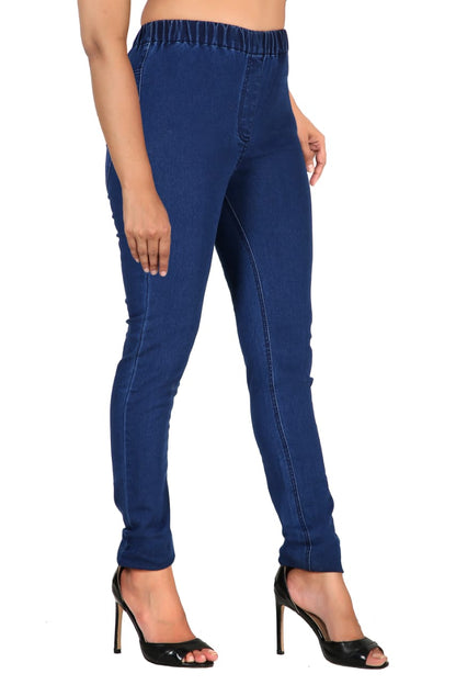 Women's Denim Lycra Solid Plus Size Jeggings