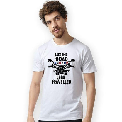 Polyester Slogan Half Sleeves T-Shirt