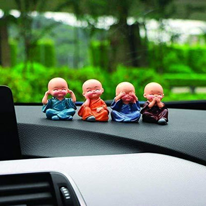 4 Monks Buddha Figurines , Multicolour