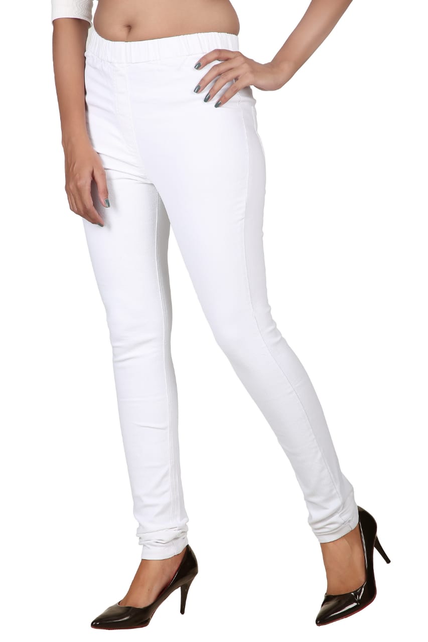 Women's Denim Lycra Solid Plus Size Jeggings